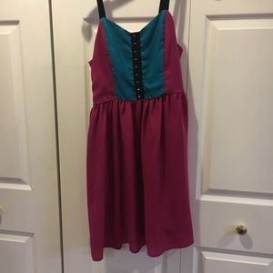 Maroon and Blue Sundress